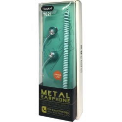 Hands-Free Ακουστικά Yookie Y621 In-ear Metal Earphone Γαλάζιο