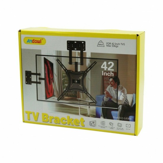 Q-L030 Βάση Τηλεόρασης Τοίχου με Βραχίονα έως 42" και 50kg