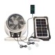 Επαναφορτιζόμενος Ηλιακός Ανεμιστήρας 6″ 4 σε 1 με 2 Λάμπες LED & Ηλιακό Πάνελ Andowl Q-FS920