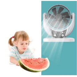 Επαναφορτιζόμενος Ηλιακός Ανεμιστήρας 6″ 4 σε 1 με 2 Λάμπες LED & Ηλιακό Πάνελ Andowl Q-FS920