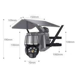 Andowl Q-S808 IP Κάμερα Παρακολούθησης 4G Full HD+ 4MP Αδιάβροχη Μπαταρίας με Αμφίδρομη Επικοινωνία και Φακό 4mm