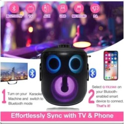 Andowl Ηχείο Karaoke με Ασύρματα Μικρόφωνα Κόκκινο Q-YX2560