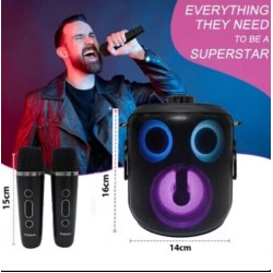 Andowl Ηχείο Karaoke με Ασύρματα Μικρόφωνα Q-YX2560 Μαύρο