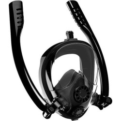Sub Full Face Snorkel Mask HJKB – Μάσκα με 2 Αναπνευστήρες και Βάση για Action Camera HJ900