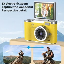 Andowl C13 Compact Φωτογραφική Μηχανή Οπτικού Ζουμ 8x Κίτρινη