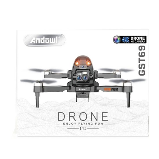 Andowl FDGST69 Drone με 4K Κάμερα και Χειριστήριο σε Μαύρο Χρώμα