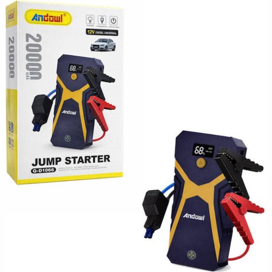 Φορητός Εκκινητής Μπαταρίας Αυτοκινήτου 12V 20000mAh Andowl Q-D1066