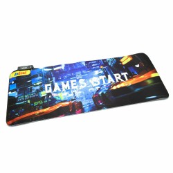 Gaming MousePad Games Start με RGB LED Περίγραμμα 80x30cm Andowl Q-R10