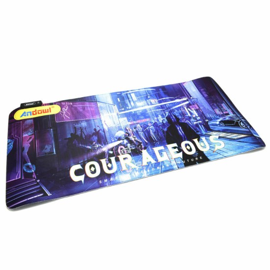 Gaming MousePad Courageous με RGB LED Περίγραμμα 90x40cm Andowl Q-R30