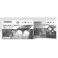 Andowl Qd1906 Επιτοίχιο Ηλιακό Φωτιστικό 1.8W με Ψυχρό Λευκό Φως 6500K IP65 13.5x10.3x14εκ.