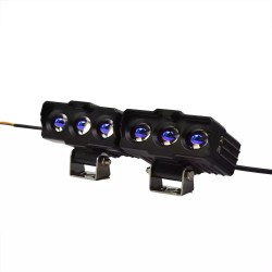 Προβολάκια Αλουμινίου Μοτοσυκλέτας 35w Λευκού Κίτρινου Φωτισμού 2τμχ Andowl Q-d27