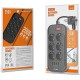 Ldnio SE6403 Πολύπριζο Aσφαλείας 6 Θέσεων με 4 USB-A, Διακόπτη και Καλώδιο 2m