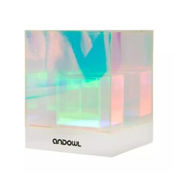 Andowl Διακοσμητικό Φωτιστικό LED RGB 3D Illusion 11.94x11.94x14.48εκ.