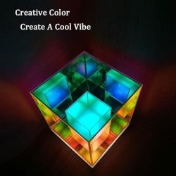 Andowl Διακοσμητικό Φωτιστικό LED RGB 3D Illusion 11.94x11.94x14.48εκ.