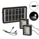 Andowl Ηλιακό σύστημα φωτισμού Ηλιακό Φωτιστικό 3W 6V με Θύρες για Φόρτιση Κινητού Μαύρο Q-D630