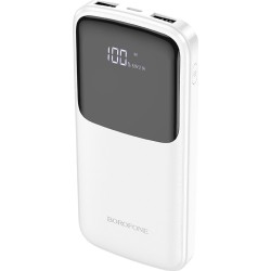 Borofone BJ17 Power Bank 10000mAh με 2 Θύρες USB-A Λευκό