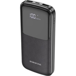 Borofone BJ17 Power Bank 10000mAh με 2 Θύρες USB-A Μαύρο