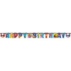 Lion Balloons Super Mario Γιρλάντα με Γράμματα 180x15cm