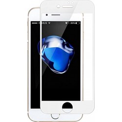 Full Face Tempered glass / Αντιχαρακτικό Γυαλί Πλήρους Οθόνης 3D Για iPhone 8 Plus / 7 Plus Άσπρο 