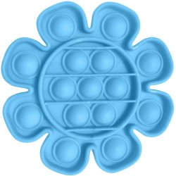 Push pop it Bubble Fidget Toy Stress Reliever Flower Blue