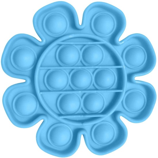Push pop it Bubble Fidget Toy Stress Reliever Flower Blue Push pop it Bubble Fidget Toy Stress Reliever Flower Blue