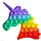 Push pop it Bubble Fidget Toy Stress Reliever Unicorn rainbow colours Push pop it Bubble Fidget Toy Stress Reliever Unicorn rainbow colours