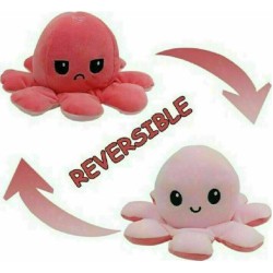 Reversible octapus plush λούτρινο χταπόδι που αλλάζει διάθεση με μία κίνηση - Small - Light Pink-Pink