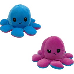 Reversible octapus plush λούτρινο χταπόδι που αλλάζει διάθεση με μία κίνηση - Small - Blue-Purple