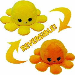Reversible octapus plush λούτρινο χταπόδι που αλλάζει διάθεση με μία κίνηση - Small - Orange-Yellow