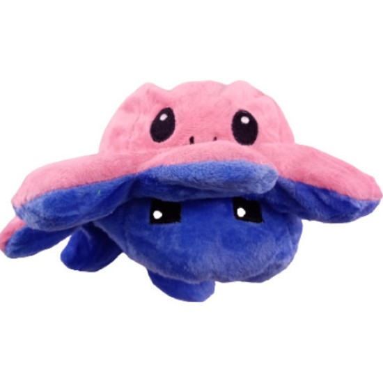Reversible octapus plush λούτρινο χταπόδι που αλλάζει διάθεση με μία κίνηση - Blue Dots-Glitter