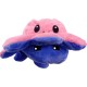 Reversible octapus plush λούτρινο χταπόδι που αλλάζει διάθεση με μία κίνηση - Blue Dots-Glitter