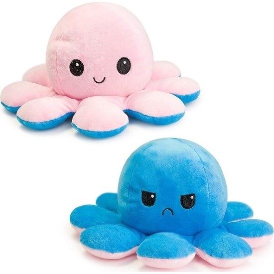 Reversible octapus plush λούτρινο χταπόδι που αλλάζει διάθεση με μία κίνηση - Small - ροζ-γαλάζιο Reversible octapus plush λούτρινο χταπόδι που αλλάζει διάθεση με μία κίνηση - Small - ροζ-γαλάζιο