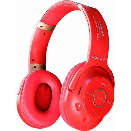 MDR-AZ1000BT Ασύρματα Bluetooth On Ear Ακουστικά με 20 ώρες Λειτουργίας κόκκινο