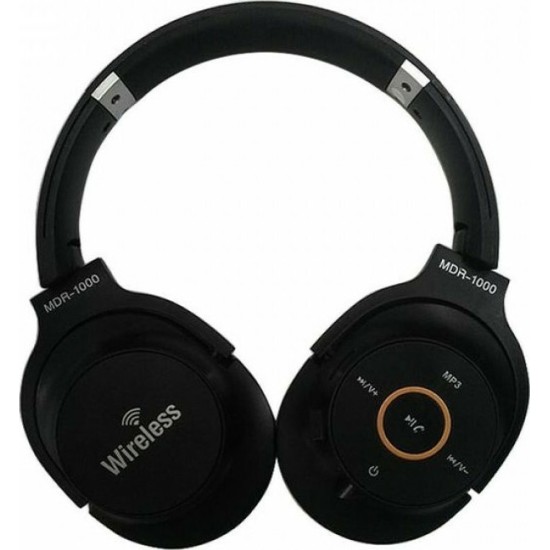 MDR-AZ1000BT Ασύρματα Bluetooth On Ear Ακουστικά με 20 ώρες Λειτουργίας Μαύρα
