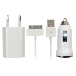 Φορτιστής για iPhone 3/4/4s Αυτοκινήτου-Σπιτιού oem XR-500