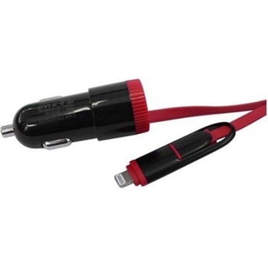 2.4A Φορτιστής αυτοκινήτου με μικρό καλώδιο USB για I-Phone 12-24V DC 5V 1m. - ES-12