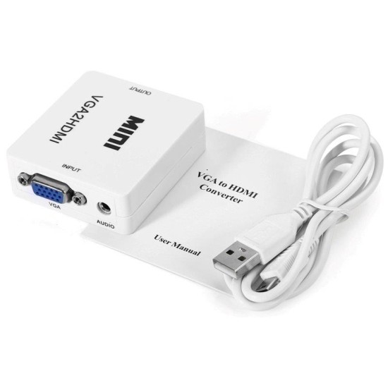 ΜΕΤΑΤΡΟΠΕΑΣ VGA to HDMI Full HD 1080P Video Audio Converter OEM ΜΕΤΑΤΡΟΠΕΑΣ VGA to HDMI Full HD 1080P Video Audio Converter OEM