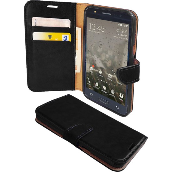 Samsung Galaxy J5 2016 book case με μαγνητικό κλείσιμο Μαύρο
