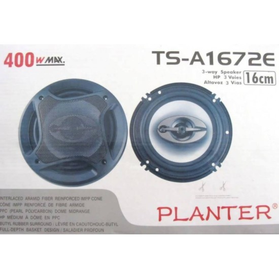 Planter TS-1672 Ηχεία Αυτοκινήτου 16 cm, 400 Watt Planter TS-1672 Ηχεία Αυτοκινήτου 16 cm, 400 Watt