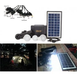 Σύστημα Φωτισμού με Ηλιακό Πάνελ - 3 Λάμπες Led & Power Bank ΟΕΜ