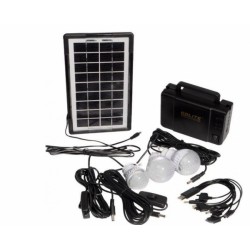 Σύστημα Φωτισμού με Ηλιακό Πάνελ - 3 Λάμπες Led & Power Bank ΟΕΜ