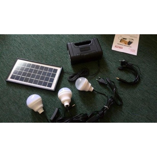 Σύστημα Φωτισμού με Ηλιακό Πάνελ - 3 Λάμπες Led & Power Bank ΟΕΜ
