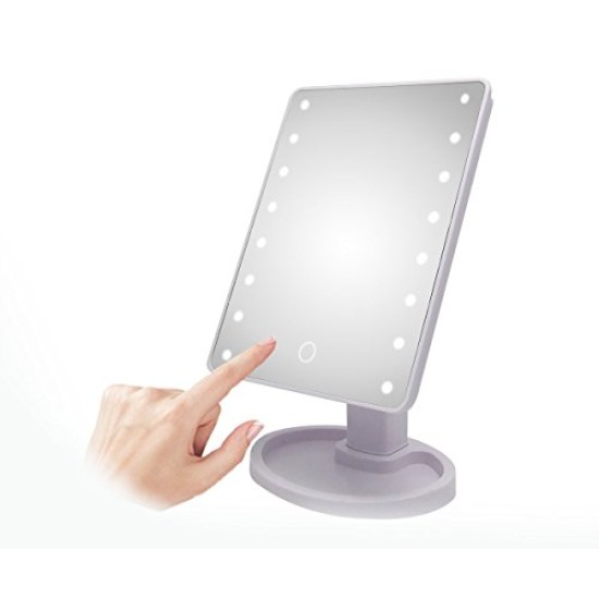 Καθρέφτης μακιγιάζ – Καθρέπτης με 16 φώτα Led – Led mirror Μαύρο