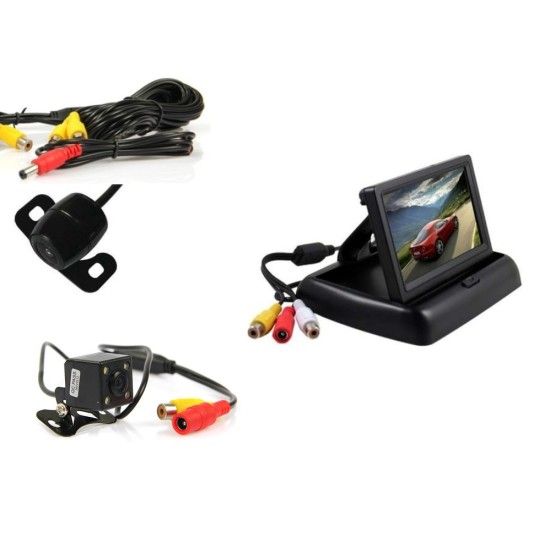 Πλήρες Σετ Κάμερας Οπισθοπορείας Αυτοκινήτου με Έγχρωμο TFT OEM