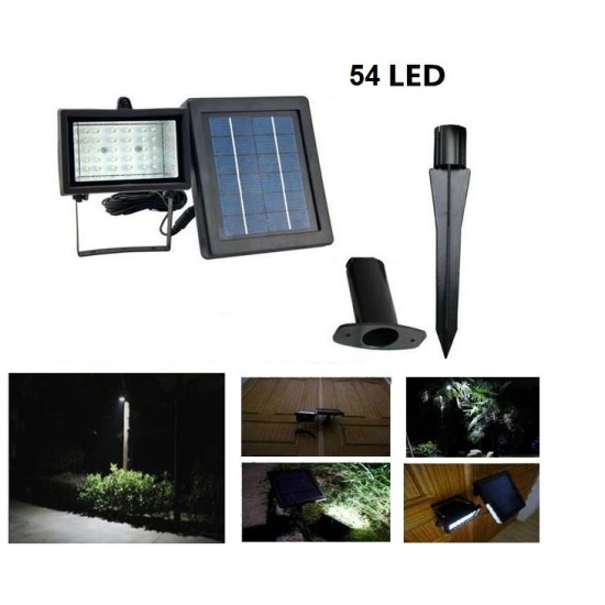 Αυτόνομος Ηλιακός Προβολέας με 54 Led & Πάνελ 2,5 Watt ΟΕΜ Αυτόνομος Ηλιακός Προβολέας με 54 Led & Πάνελ 2,5 Watt ΟΕΜ