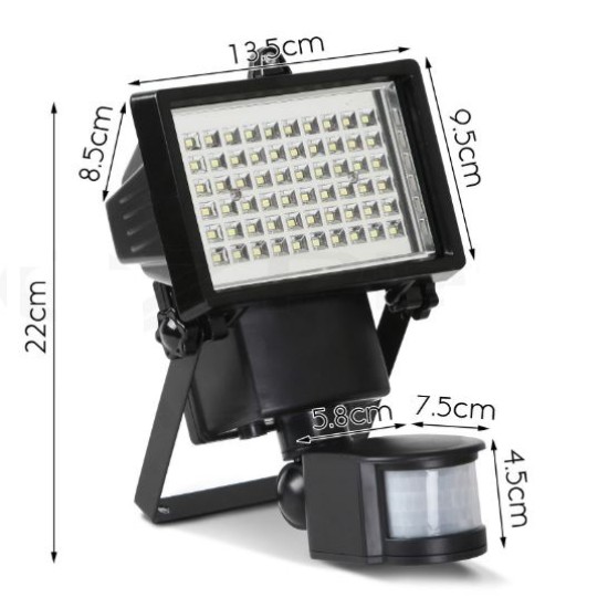 Ηλιακός Προβολέας 60 Led με Ανιχνευτή Κίνησης OEM Ηλιακός Προβολέας 60 Led με Ανιχνευτή Κίνησης OEM
