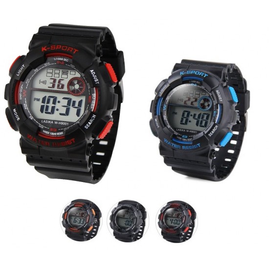 Αδιάβροχο Σπορ Ψηφιακό Ρολόι με Χρονόμετρο και Φωτισμό