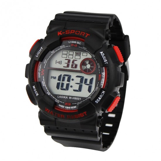 Αδιάβροχο Σπορ Ψηφιακό Ρολόι με Χρονόμετρο και Φωτισμό