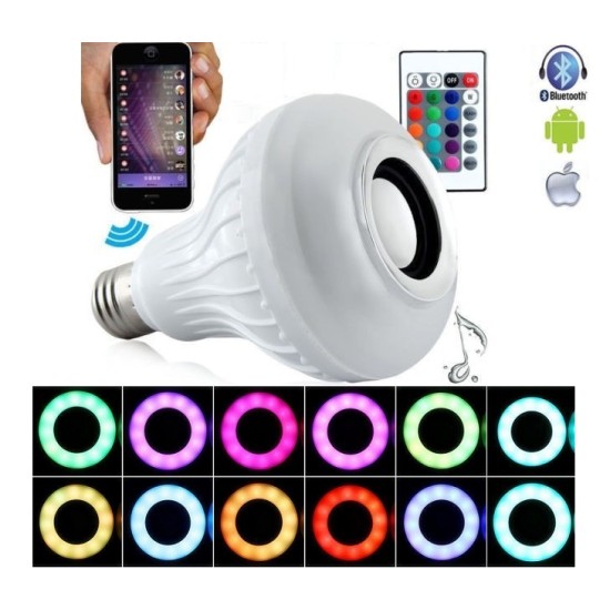 LED Λάμπα RGB που αλλάζει Χρώματα, Ηχείο Bluetooth & Χειριστήριο LED Λάμπα RGB που αλλάζει Χρώματα, Ηχείο Bluetooth & Χειριστήριο