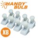 Ασύρματη κινητή λάμπα Led 8 τεμαχίων Handy Bulb